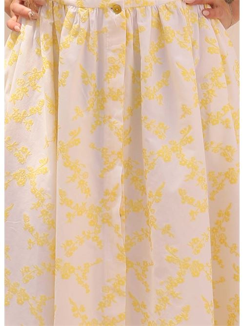 Dress with embroidered yelloow flowers Laboratorio Capri | ISABELAGIALLO